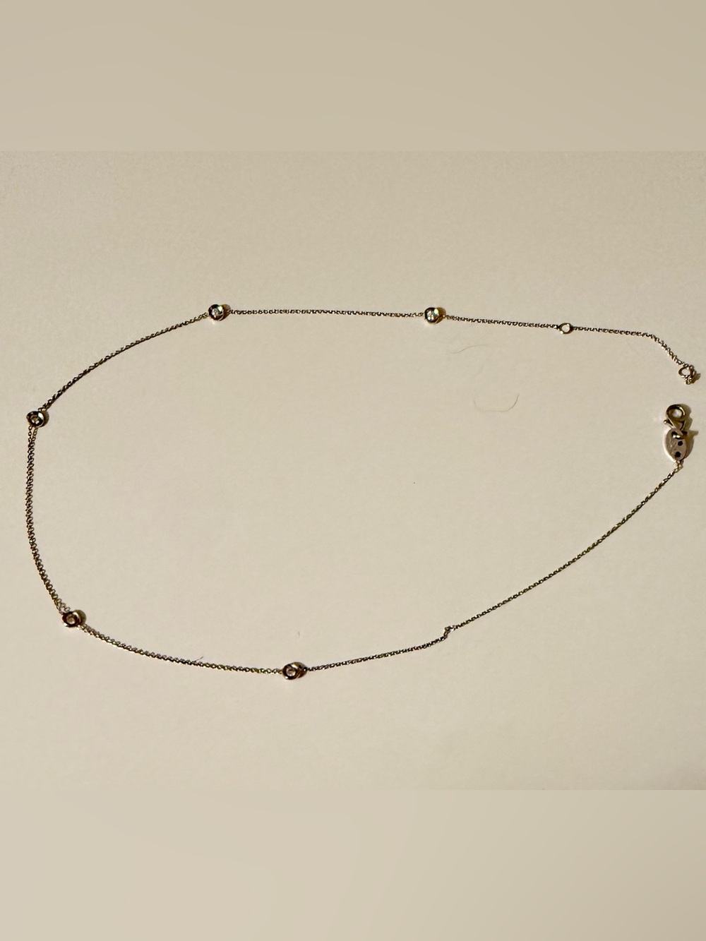 Roberto Coin 18K White Gold 5 Station diamond necklace